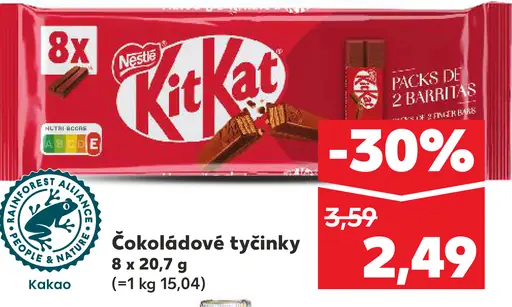 Kit Kat čokoládové tyčinky