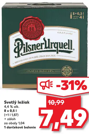 Pilsner Urquell Svetlý ležiak plechovka