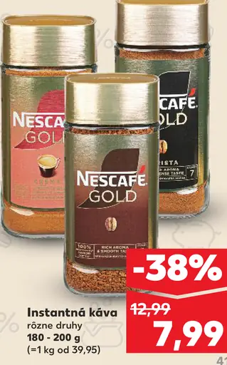 NESCAFÉ GOLD, instantná káva