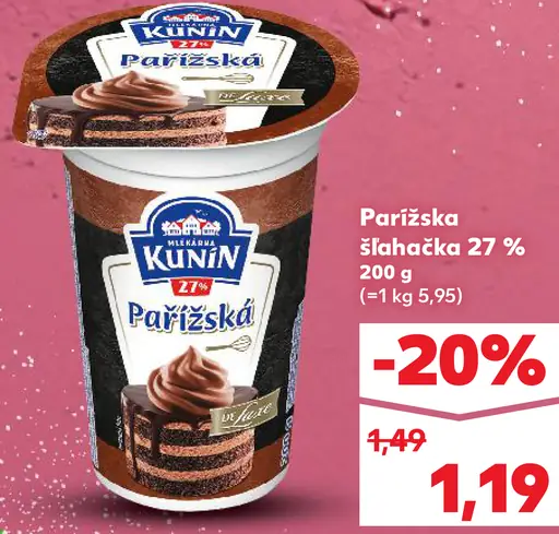 Kunin Parížska šľahačka 27 %