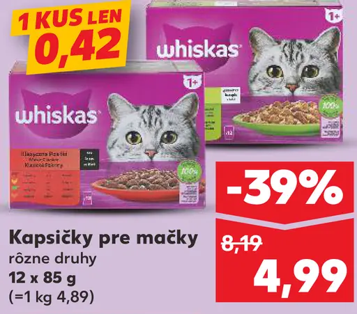 Whiskas Kapsičky pre mačky