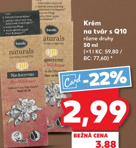 Bevola Krém na tvár s Q10 rôzne druhy