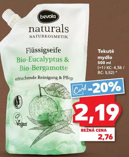 Bevola naturals tekuté mydlo
