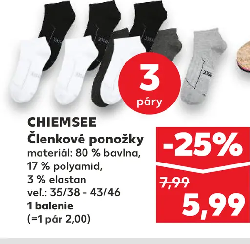 Chiemsee Členkové ponožky
