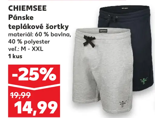 Chiemsee Pánske teplákové šortky