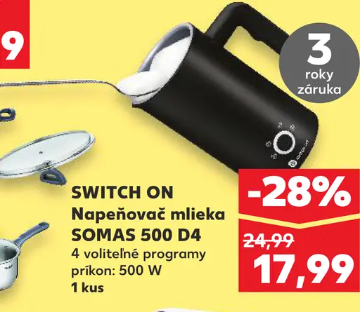 SWITCH ON Napeňovač mlieka SOMAS 500 D4