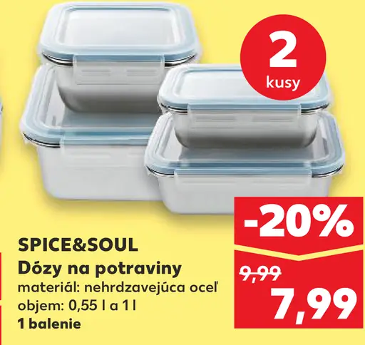 SPICE&SOUL Dózy na potraviny