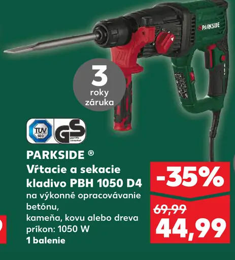 PARKSIDE Vŕtacie a sekacie kladivo PBH 1050 D4