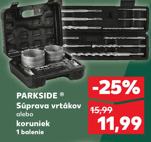 Parkside Súprava vrtákov alebo koruniek
