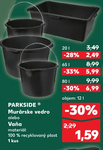 Parkside Murárske vedro alebo Vaňa
