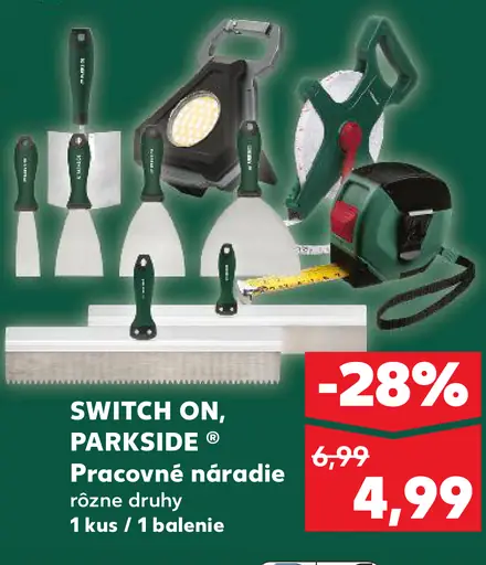 Switch On, Parkside Pracovné náradie