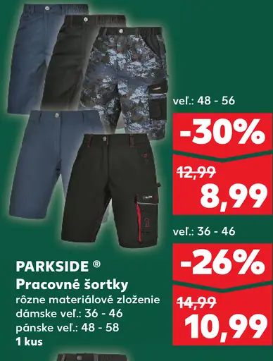 Parkside Pracovné šortky