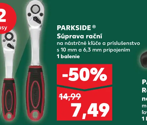Parkside Súprava rační na nástrčné kľúče
