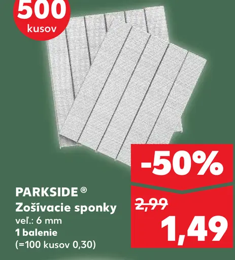 Parkside Zošívacie sponky