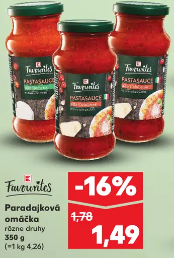 Favorites Paradajková omáčka