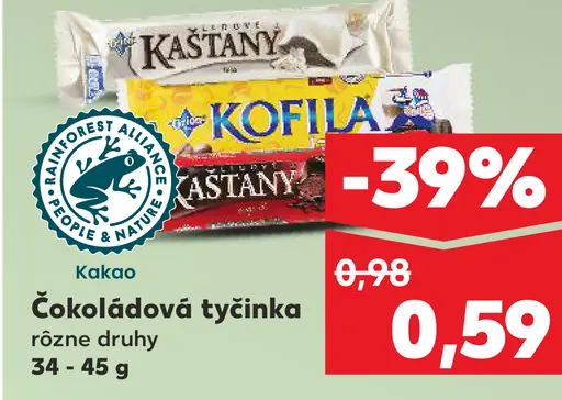 Kakao Čokoládová tyčinka