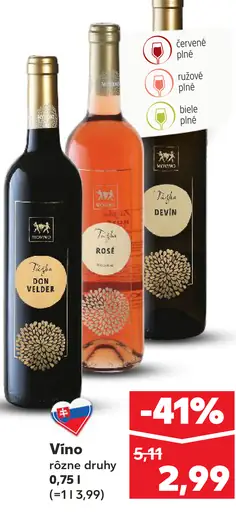 Vino rôzne druhy