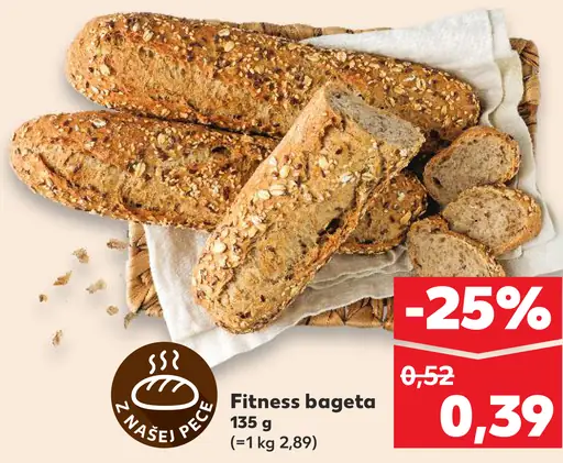 Našej pekárne Fitness bageta