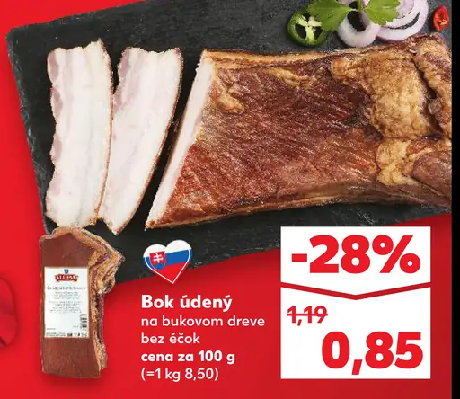 Bok údený na bukovom dreve bez čriev Červené vikingské