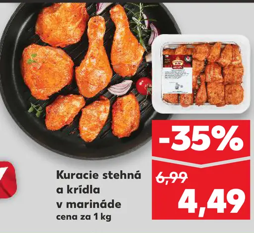 Kuracie stehná a krídla v marináde