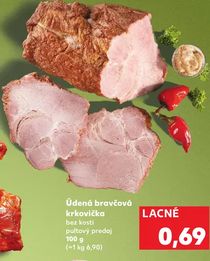 Údená bravčová krkovička bez kosti