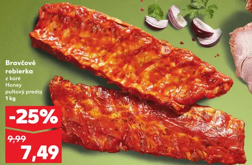 Bravčové rebrá z karé honey