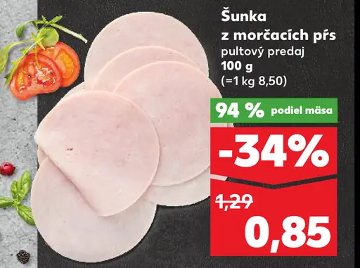 Šunka z morčacích pŕs