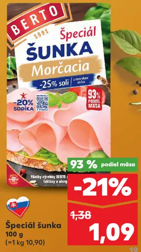 Berto Špeciál šunka bravčová