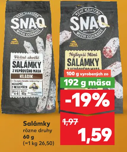 SNAQ Salamky rôzne druhy