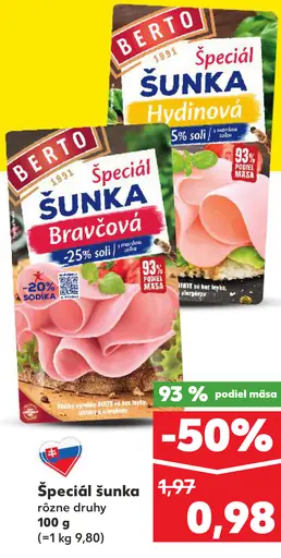 Berto Špeciál šunka bravčová