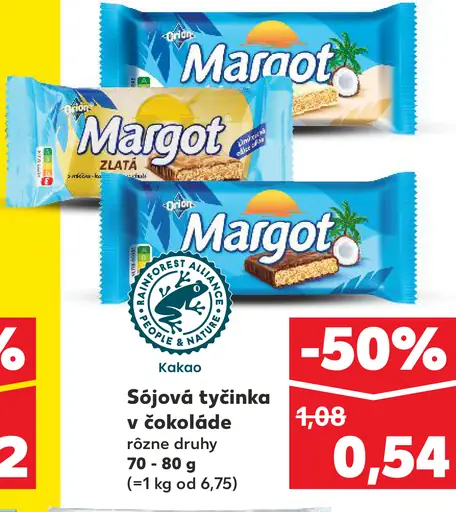 Margot Sójová tyčinka v čokoláde