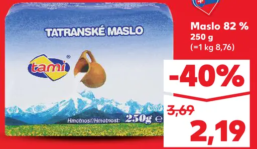Tatranské maslo 82 %