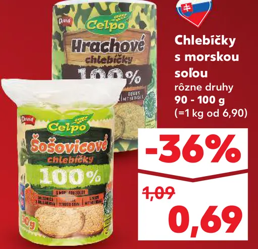 Celpo Hrachové chlebíčky