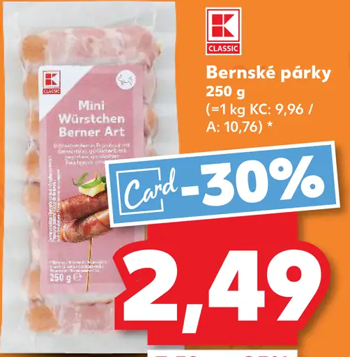 K-Classic Bernské párky