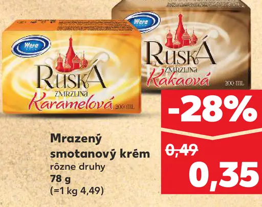 Ruská Zmrzlina Karamelová