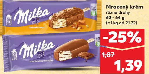 Milka mrazený krém