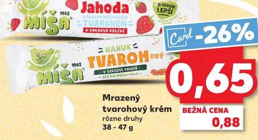 Míša mrazený tvarohový krém