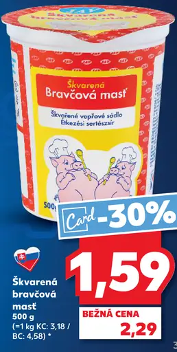 Škvarená bravčová masť