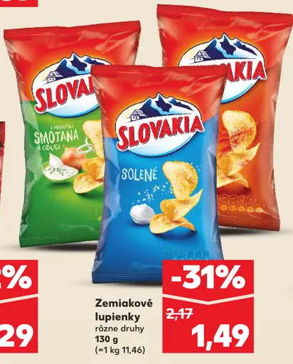 Slovakia zemiakové lupienky solené