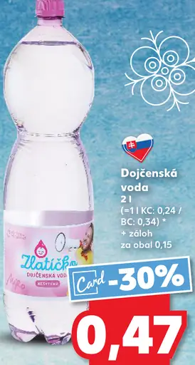 Zlatíčko dojčenská voda