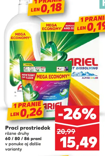 Ariel prací prostriedok