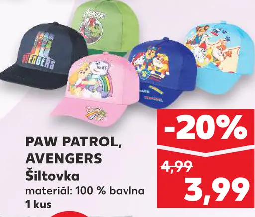 Paw Patrol, Avengers Šiltovka