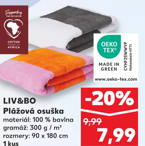 Liv&Bo Plážová osuška