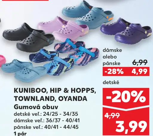 Kuniboo, Hip & Hopps, Townland, Oyanda Gumová obuv