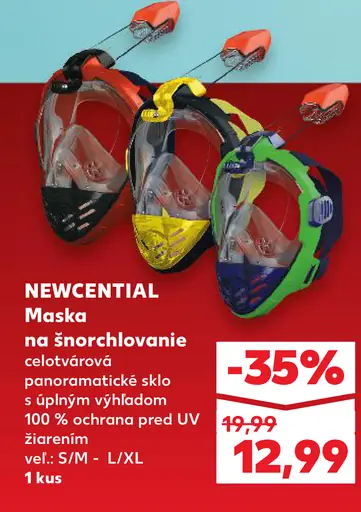 NEWCENTIAL Maska na šnorchlovanie