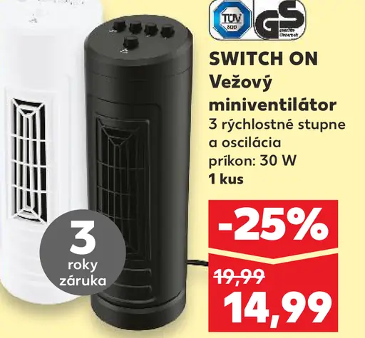 Switch On Vežový miniventilátor