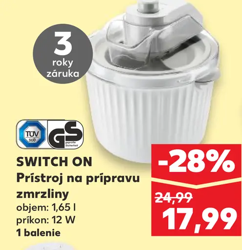 Switch On Prístroj na prípravu zmrzliny