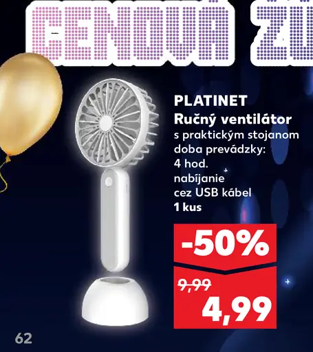 Platinet Ručný ventilátor