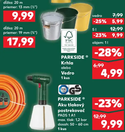 Parkside Aku tlakový postrekovač PDS 1 A1