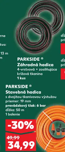 Parkside Záhradná hadica